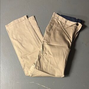 Tan Chino Pants with Straight Leg Design